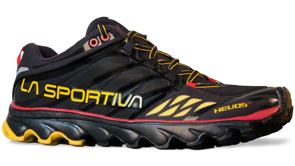 La Sportiva Helios SR Trail Running Shoe - Mens-Black/Yellow-Medium-44.5