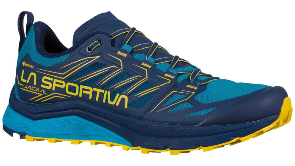 La Sportiva Jackal GTX Running Shoes - Mens, Night Blue/Moss, 42.5, 46J-629723-42.5