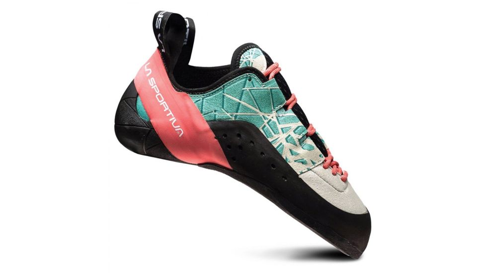 La Sportiva Kataki Climbing Shoe - Womens, Mint/Coral, 34.5, 20B-609301-34.5