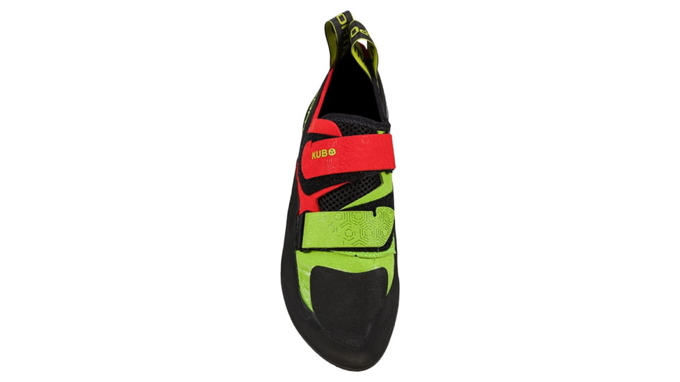La Sportiva Kubo Climbing Shoes - Mens, Goji/Neon, 44, ZFCS024-R14E20-44