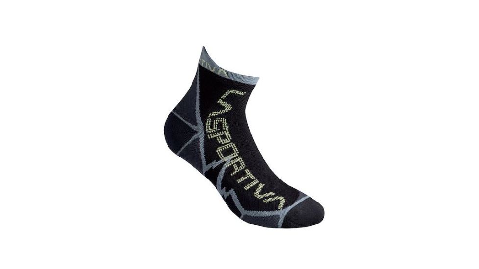 La Sportiva Long Distance Socks, Carbon/Apple Green, Medium, 29S-900705-M
