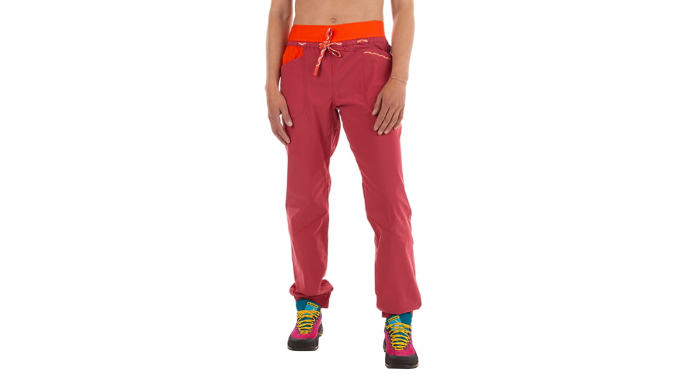 La Sportiva Mantra Pant - Womens, Velvet/Cherry Tomato, Small, O62-323322-S