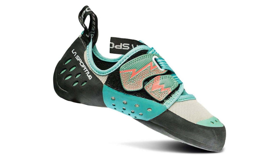 La Sportiva Oxygym Climbing Shoes - Women's, Mint/Coral, 39.5, 10O-609301-39.5