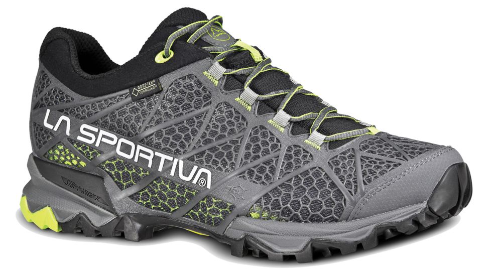 La Sportiva Primer Low GTX Hiking Shoe - Mens-Grey/Green-Medium-41