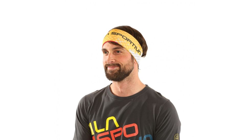 La Sportiva Race Headband - Men's, Black/Yellow, Small X51-999100-S