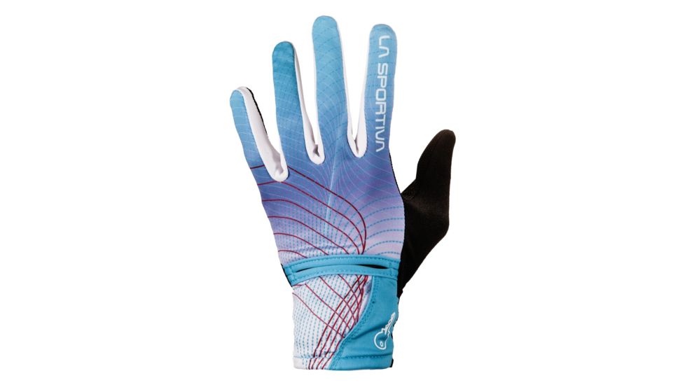 La Sportiva Trail Gloves - Womens, Malibu Blue/Berry, Large, X55-602303-L