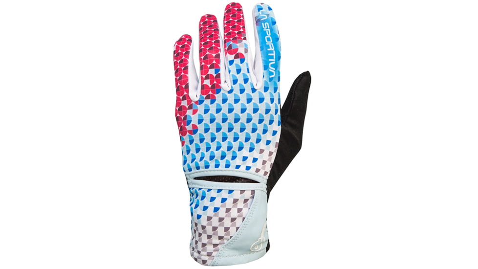 La Sportiva Trail Gloves - Womens-Malibu Blue/White-Small 285115