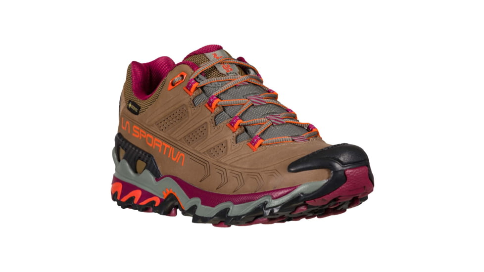 La Sportiva Ultra Raptor II Leather GTX Hiking Shoes - Womens, Taupe/Red Plum, 41.5, 34H-801502-41.5