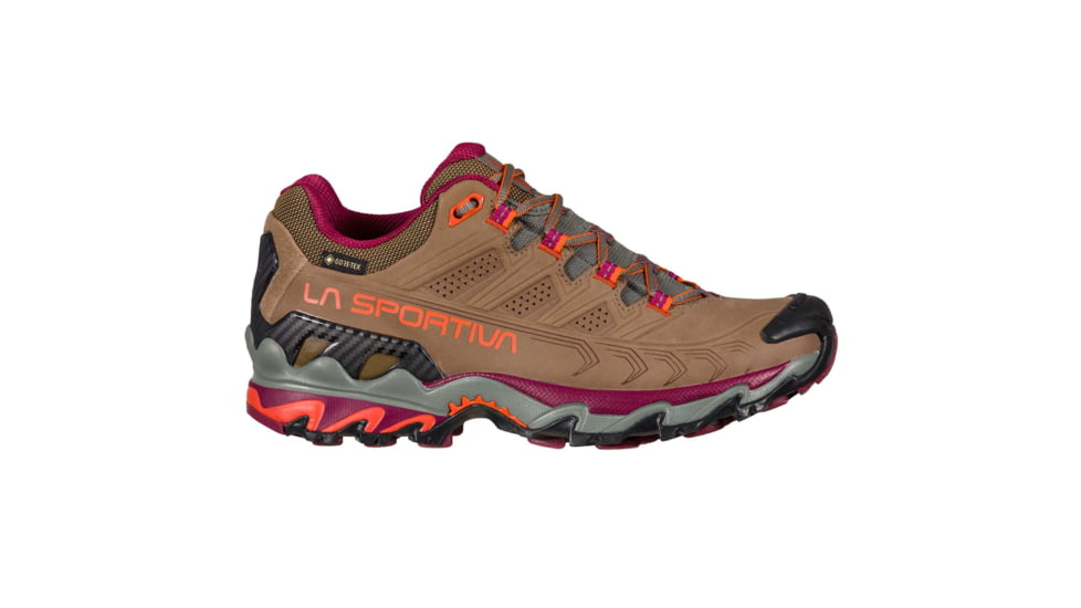 La Sportiva Ultra Raptor II Leather GTX Hiking Shoes - Womens, Taupe/Red Plum, 41.5, 34H-801502-41.5
