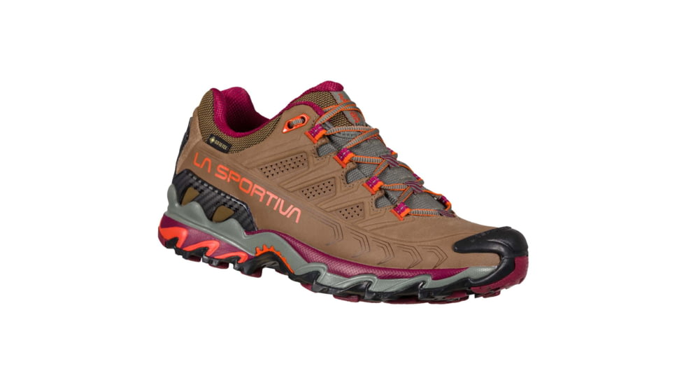 La Sportiva Ultra Raptor II Leather GTX Hiking Shoes - Womens, Taupe/Red Plum, 41.5, 34H-801502-41.5