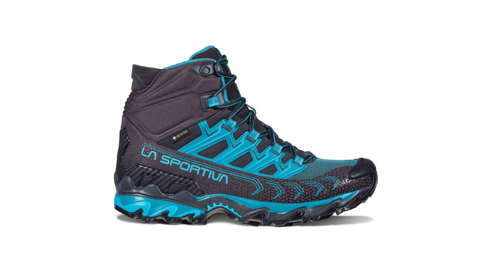 La Sportiva Ultra Raptor II Mid GTX Hiking Shoes - Womens, Carbon/Topaz, 38, Medium, 34D-900624-38