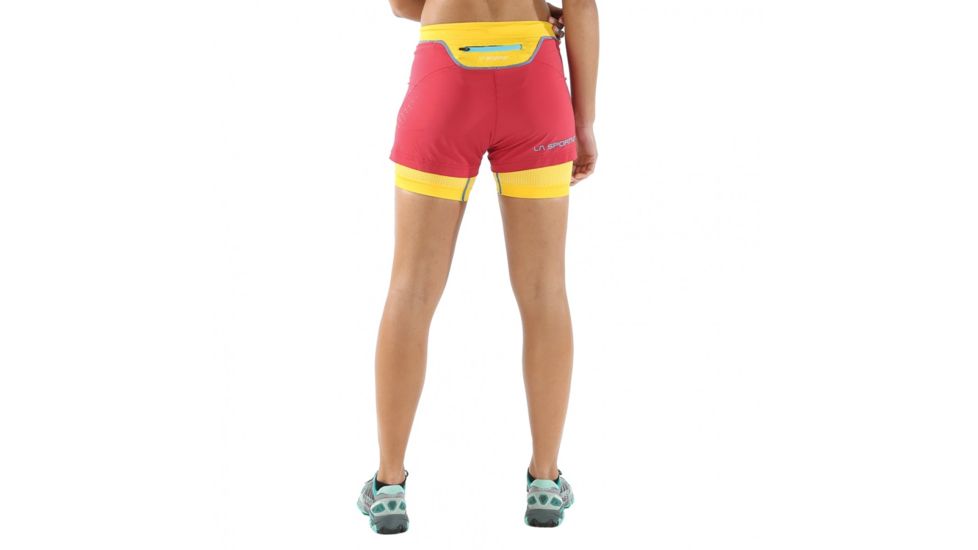 La Sportiva Vibe Short - Women's, Berry/Yellow, Medium K47-303100-M