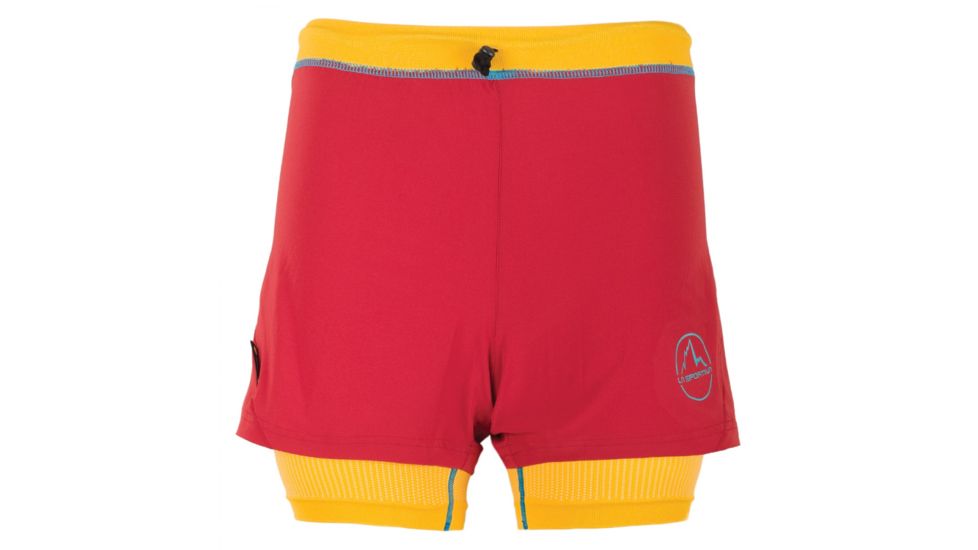 La Sportiva Vibe Short - Women's, Berry/Yellow, Medium K47-303100-M