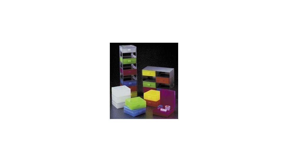 VWR Microtube Storage Boxes and Freezer Racks, 100-Place R8300-G-VWR Storage Boxes Green