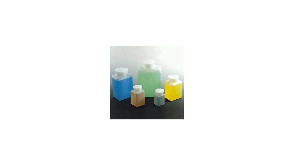 VWR Square Bottles, Case of 24, High-Density Polyethylene, Wide Mouth, K613-VWR