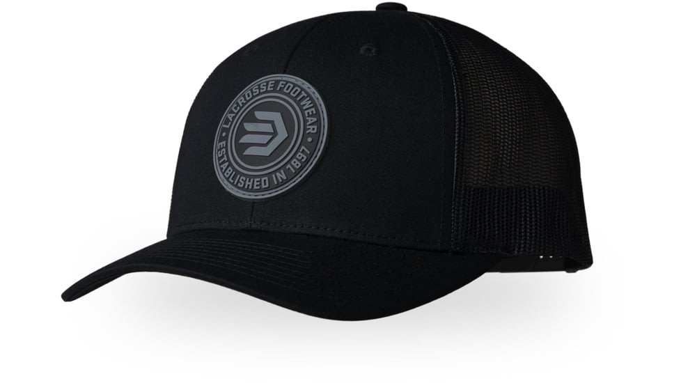 LaCrosse Footwear Black Rubber Patch Trucker, One Size, 918569-OS
