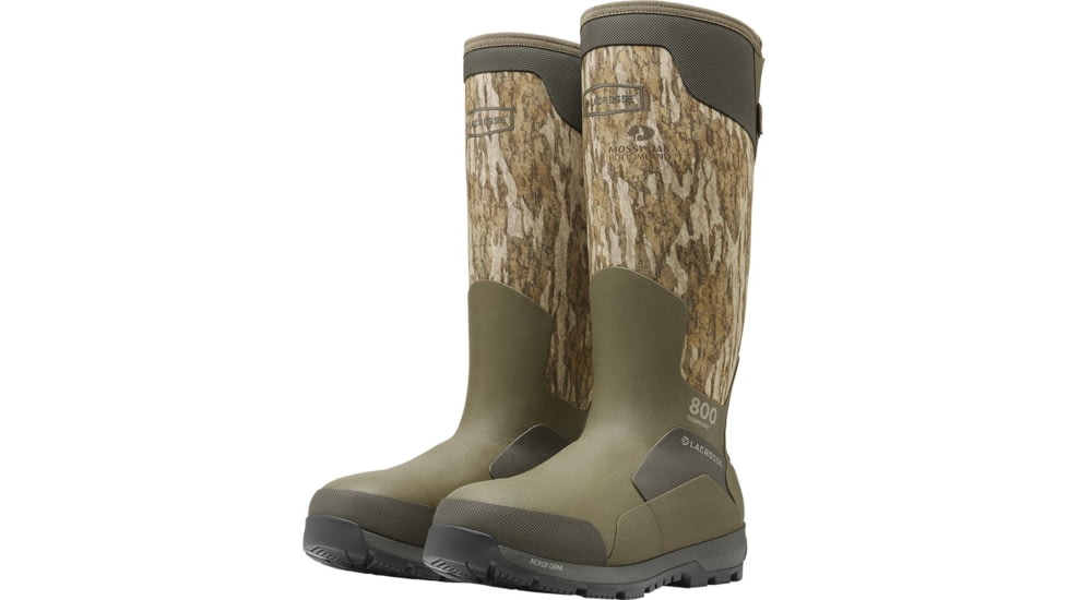 Lacrosse Footwear Inc. LaCrosse Alphaburly Aero 17" Mens Hunting Boots 800G Mossy Oak Bottomland 8, 37700308