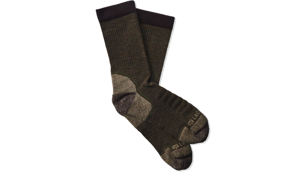 LaCrosse Footwear Men's Copper Merino Socks, Olive, Medium, 913326-M