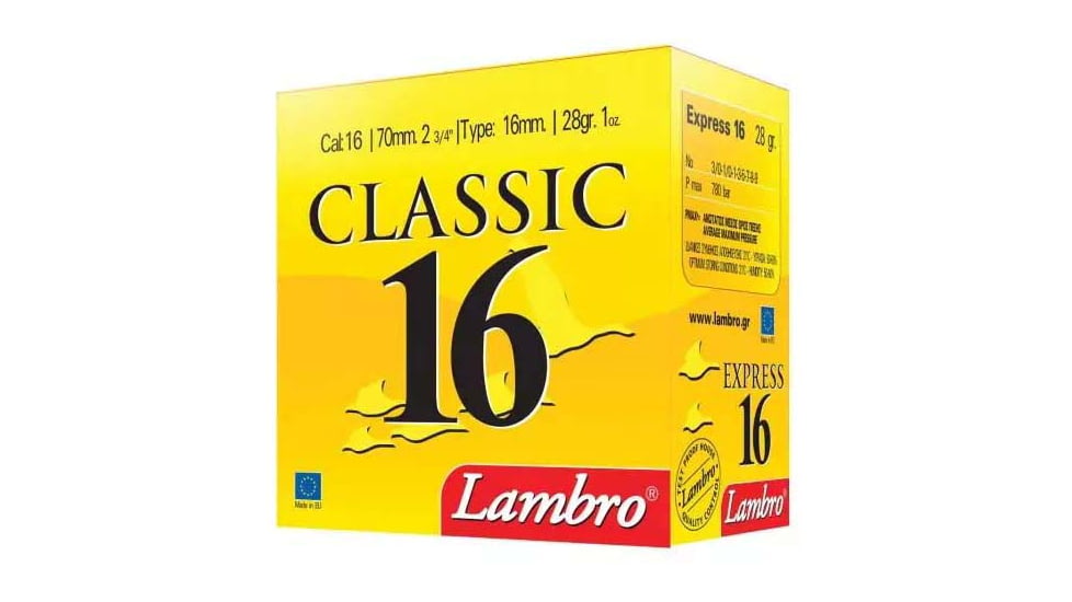 Lambro 16 GA 1-1/16oz 2.75in Shotgun Ammo, 10 Rounds, 02.LA.CAL1608