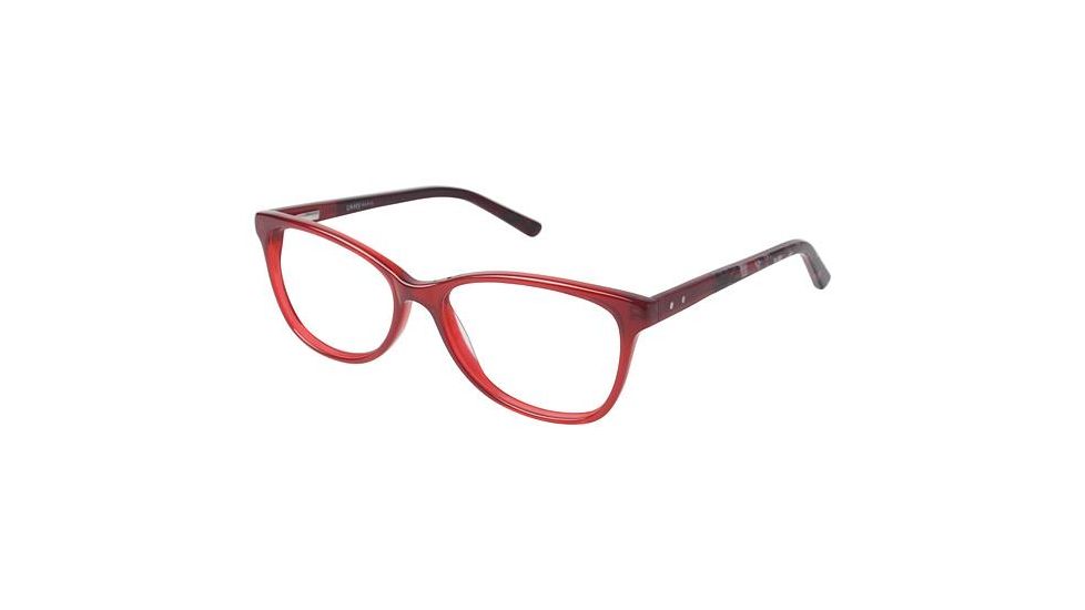 LAmy Adelle Single Vision Prescription Eyeglasses - Frame BURGUNDY, Size 52/15mm LYADELLE02