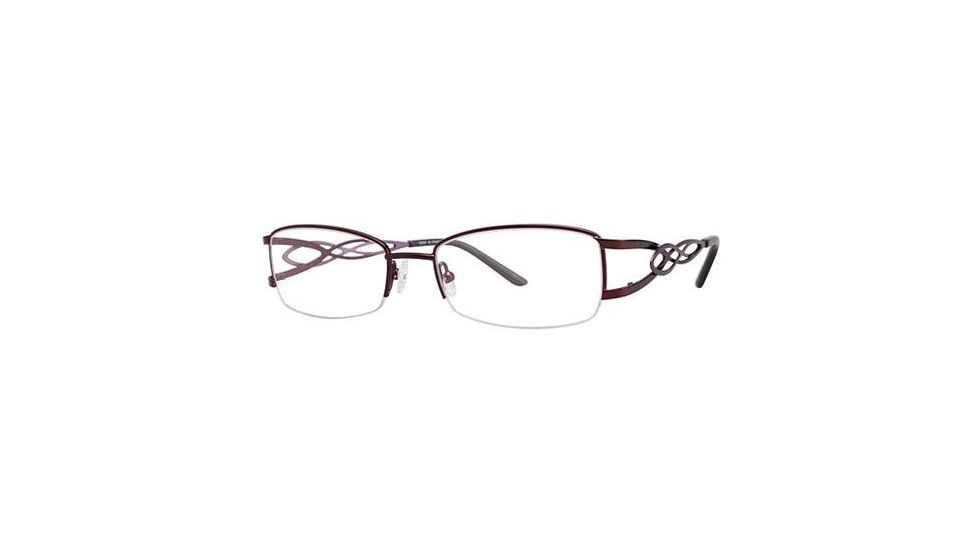 LAmy Brigitte Progressive Prescription Eyeglasses - Frame Burgundy/Purple, Size 53/18mm LYBRIGITTE02