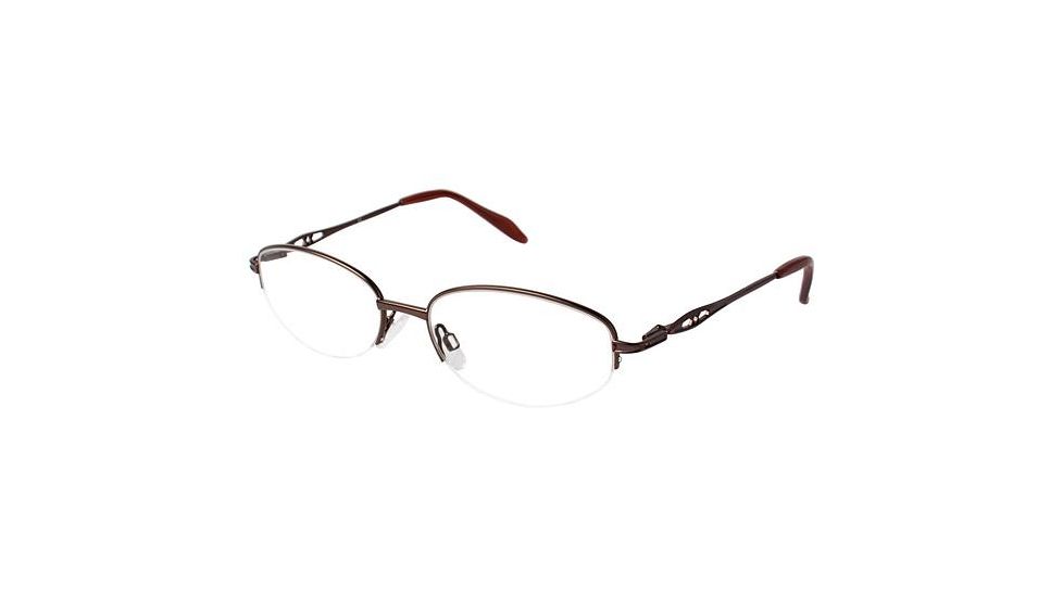 LAmy C By 520 Single Vision Prescription Eyeglasses - Frame BROWN, Size 53/17mm CYCBL52002