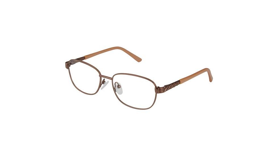LAmy C By 523 Single Vision Prescription Eyeglasses - Frame Brown / Camel, Size 51/16mm CYCBL52301