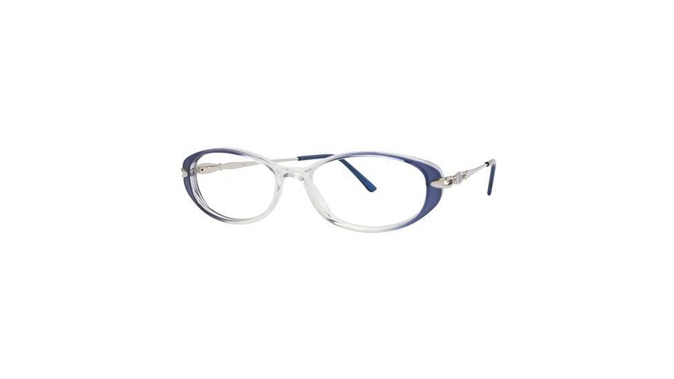 LAmy C by L'Amy 515 Progressive Prescription Eyeglasses - Frame Blue/Silver, Size 53/15mm CYCBL51503