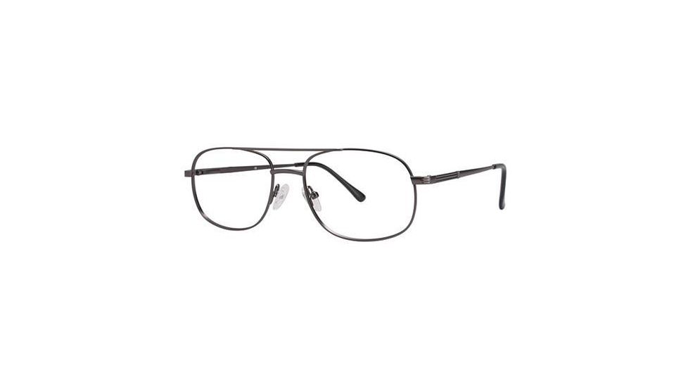 LAmy C By L'Amy 608 Single Vision Prescription Eyeglasses - Frame Semi Matte Pewter, Size 53/17mm CYCBL60801