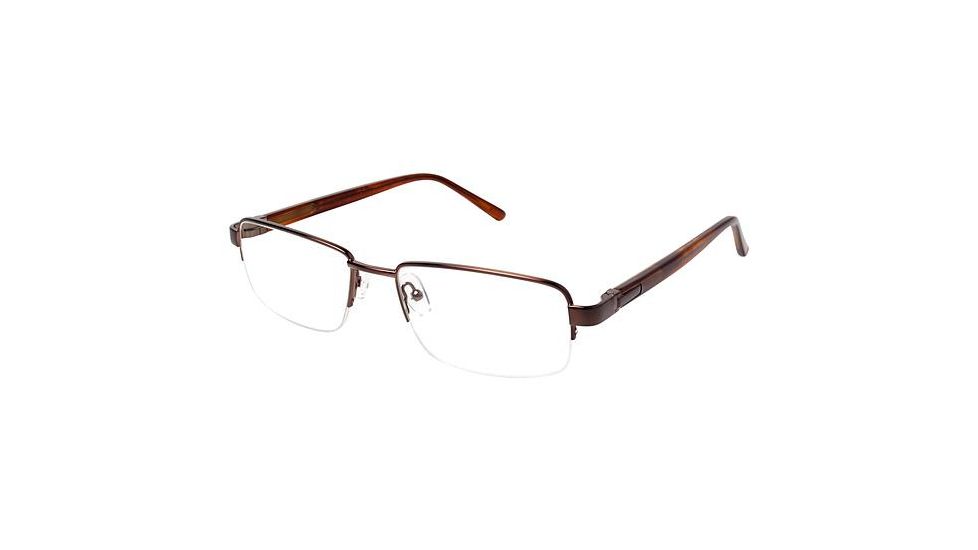 LAmy C by L'AMY 615 Progressive Prescription Eyeglasses - Frame BROWN CYCBL61503