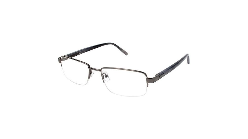LAmy C by L'AMY 615 Progressive Prescription Eyeglasses - Frame DARK GREY CYCBL61501