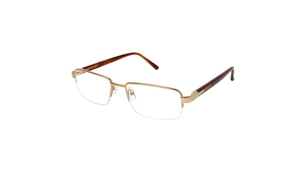 LAmy C by L'AMY 615 Progressive Prescription Eyeglasses - Frame GOLD CYCBL61502