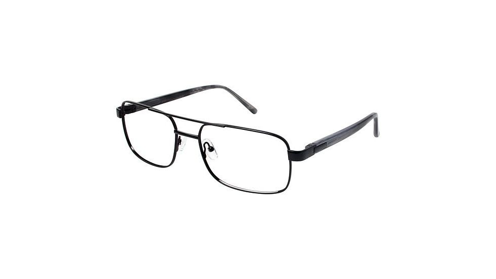 LAmy C by L'AMY 616 Bifocal Prescription Eyeglasses - Frame SHINY BLACK, Size 58/18mm CYCBL61601
