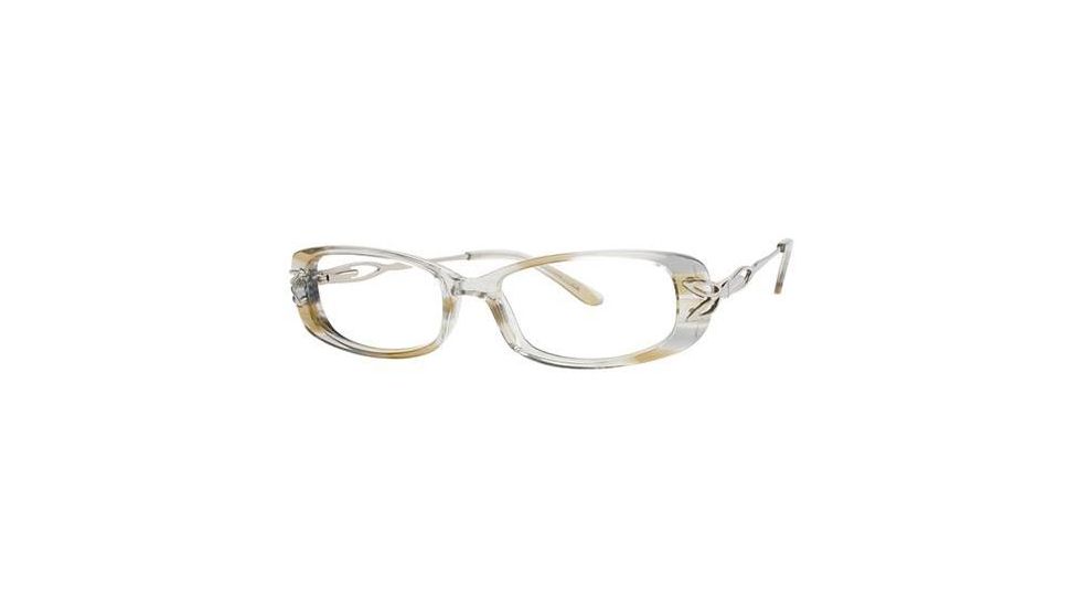 LAmy C by L'Amy 824 Progressive Prescription Eyeglasses - Frame Crystal/Brown, Size 51/15mm CYCBL82403