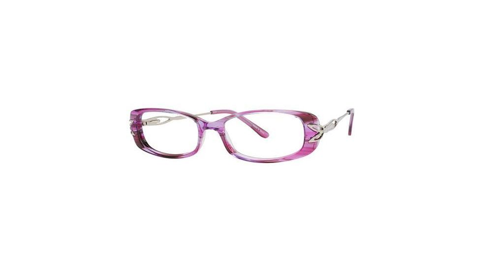 LAmy C by L'Amy 824 Progressive Prescription Eyeglasses - Frame Marbled Fuchsia, Size 51/15mm CYCBL82402