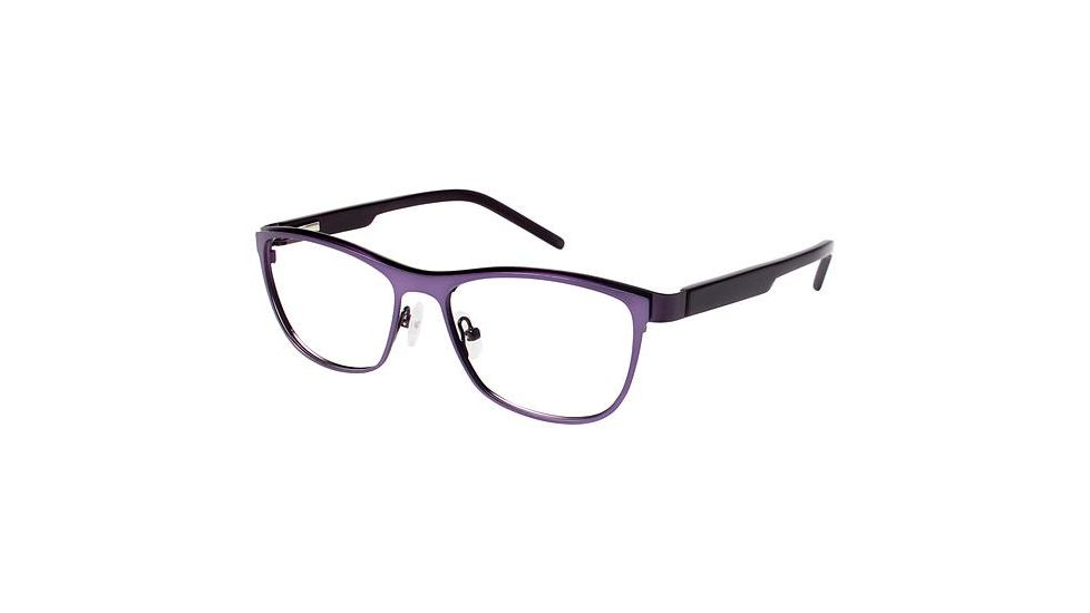 LAmy Charlotte Progressive Prescription Eyeglasses - Frame Matte Light Purple/Eggplant, Size 53/16mm LYCHARLOTTE02