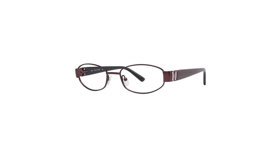 LAmy Claudia Single Vision Prescription Eyeglasses - Frame Burgundy, Size 49/17mm LYCLAUDIA02