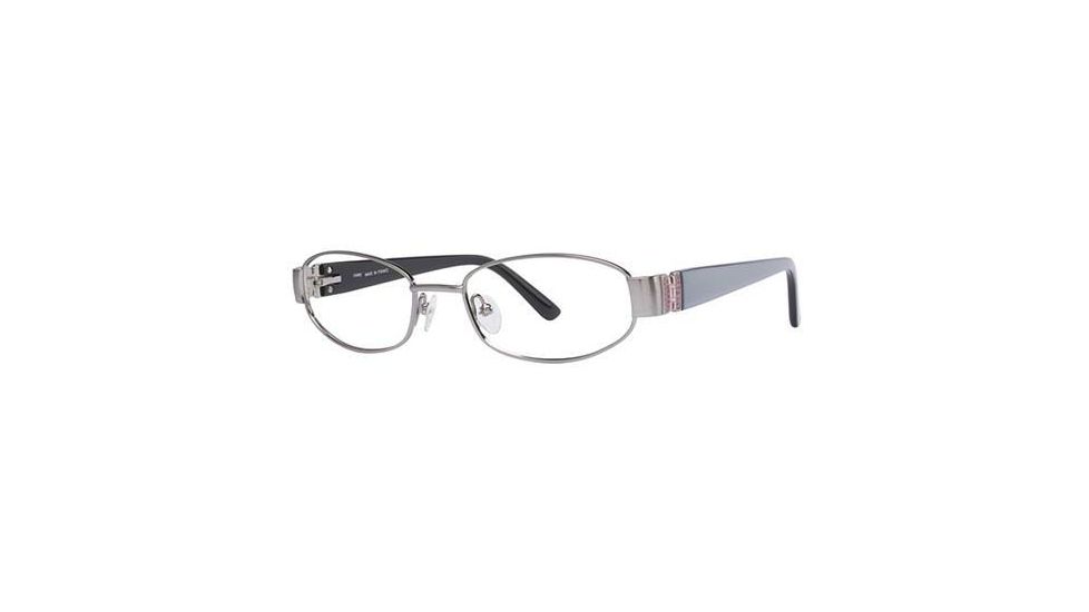LAmy Claudia Single Vision Prescription Eyeglasses - Frame Shiny Blue, Size 49/17mm LYCLAUDIA01