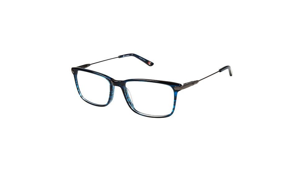 LAmy CU 2022 Progressive Prescription Eyeglasses - Frame BLUE/GUN, Size 56/17mm CU202203