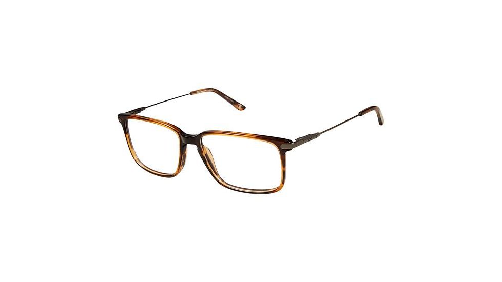 LAmy CU 4026 Bifocal Prescription Eyeglasses - Frame BROWN STRIP TORT, Size 54/16mm CU402602