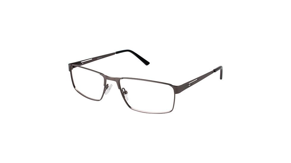 LAmy Damien Single Vision Prescription Eyeglasses - Frame MATTE GUN LYDAMIEN01