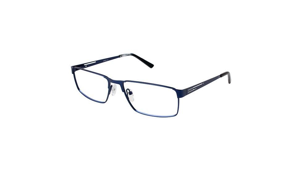 LAmy Damien Single Vision Prescription Eyeglasses - Frame MATTE NAVY LYDAMIEN03