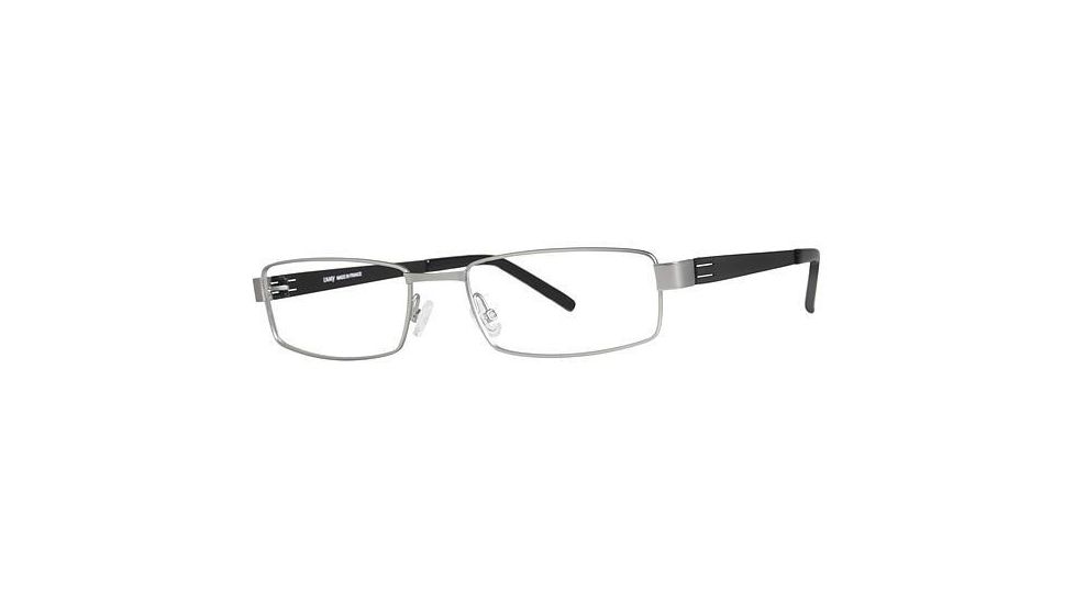 LAmy Dasko 1015 Progressive Prescription Eyeglasses - Frame Matte Silver/Black, Size 55/18mm LYDASKO101506