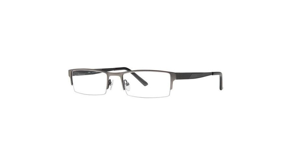 LAmy Etienne Bifocal Prescription Eyeglasses - Frame Matte Silver/Matte Black, Size 53/19mm LYETIENNE01