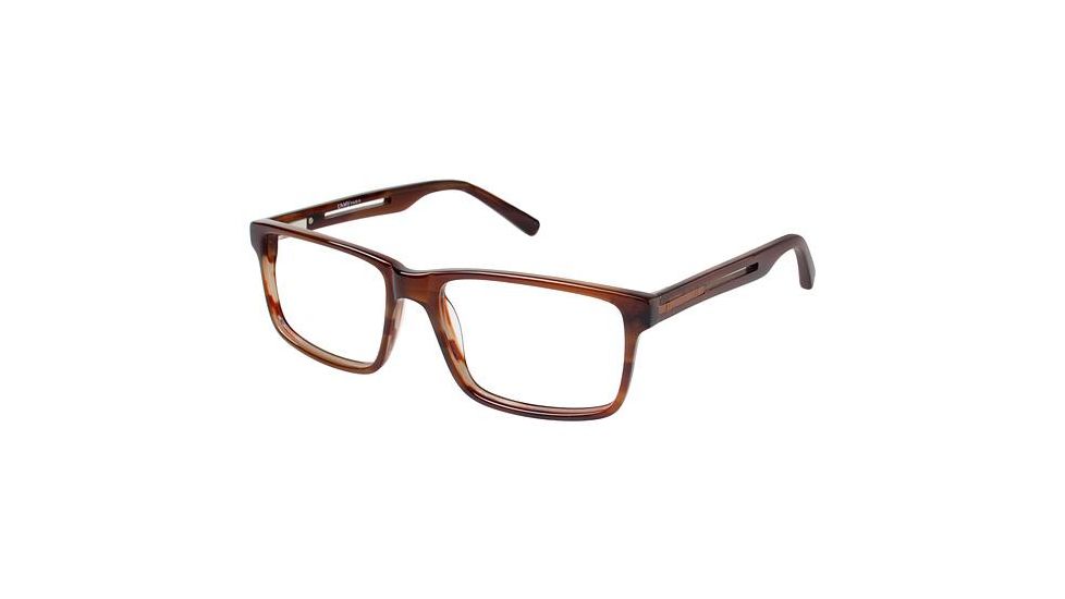 LAmy GEORGES Eyeglass Frames - Frame BROWN HORN, Lens Color Fade, Size 54/17mm LYGEORGES03