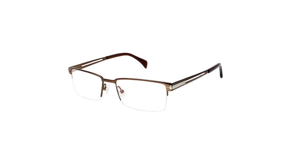 LAmy GRANT Progressive Prescription Eyeglasses - Frame Matte Brown LYGRANT02