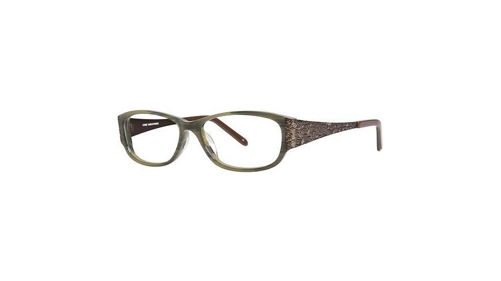 LAmy Isabella Progressive Prescription Eyeglasses - Frame Olive Horn, Size 52/14mm LYISABELLA03