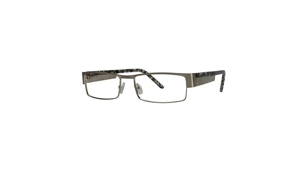 LAmy Jacques Progressive Prescription Eyeglasses - Frame Brushed Silver/Grey Tortoise, Size 55/17mm LYJACQUES03