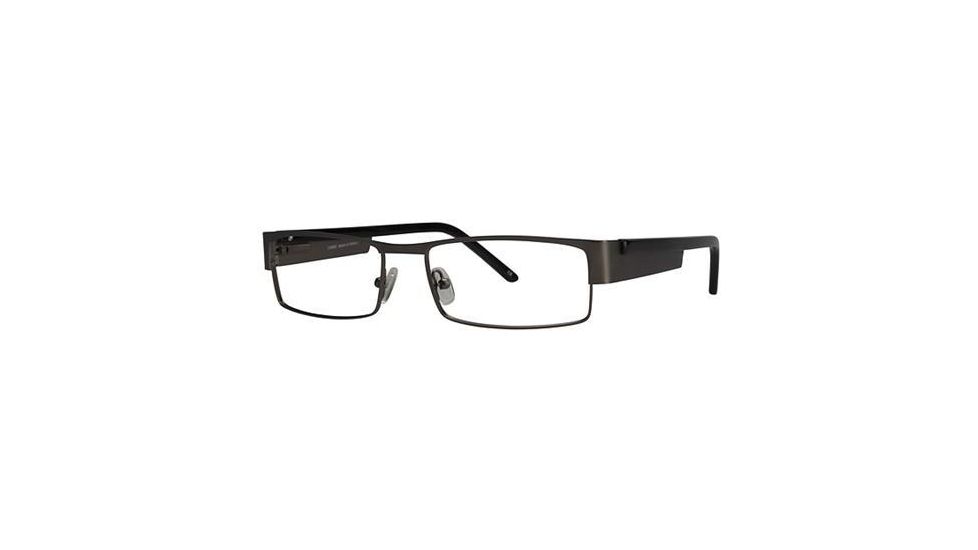 LAmy Jacques Progressive Prescription Eyeglasses - Frame Pewter/Black, Size 55/17mm LYJACQUES01