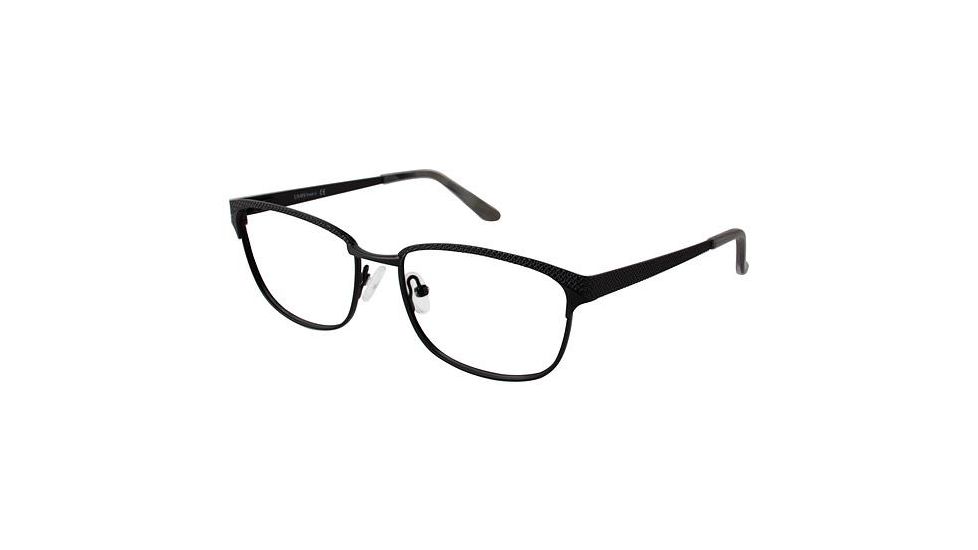 LAmy Julienne Single Vision Prescription Eyeglasses - Frame MATTE BLACK, Size 53/16mm LYJULIENNE01